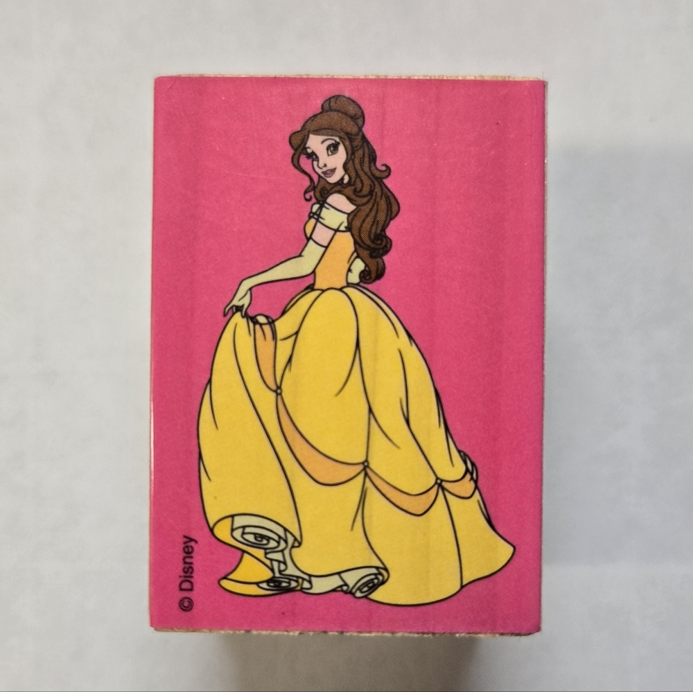 Disney Belle Wood Mounted Rubber Craft Stamp - Excellent Condition